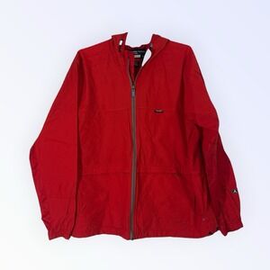 Vtg 90s Abercrombie & Fitch Jacket Mens Large Oversized Red Nylon Gym Issue